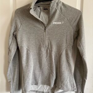 Gymshark Light Gray Zip-Up Sweater